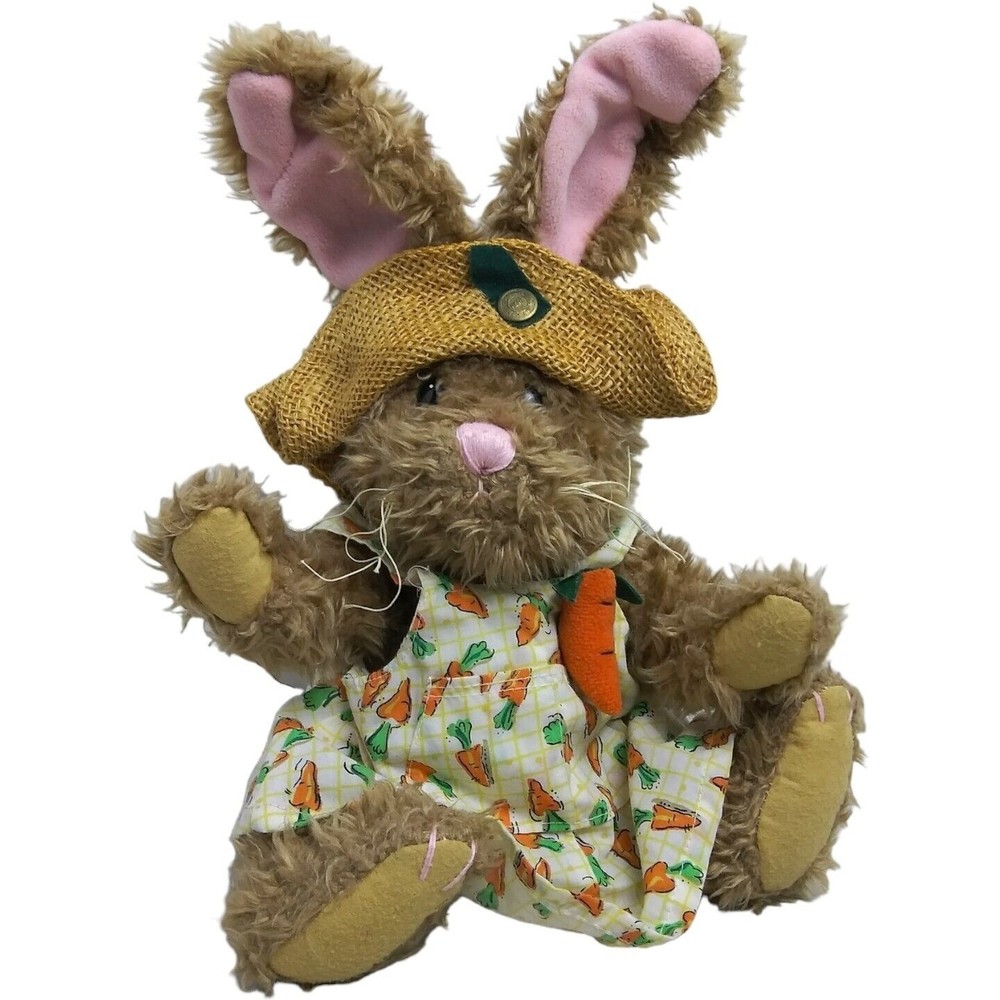 Vintage Easter Bunny Rabbit Burlap Hat Flora Pickford Bears Collectible VTG